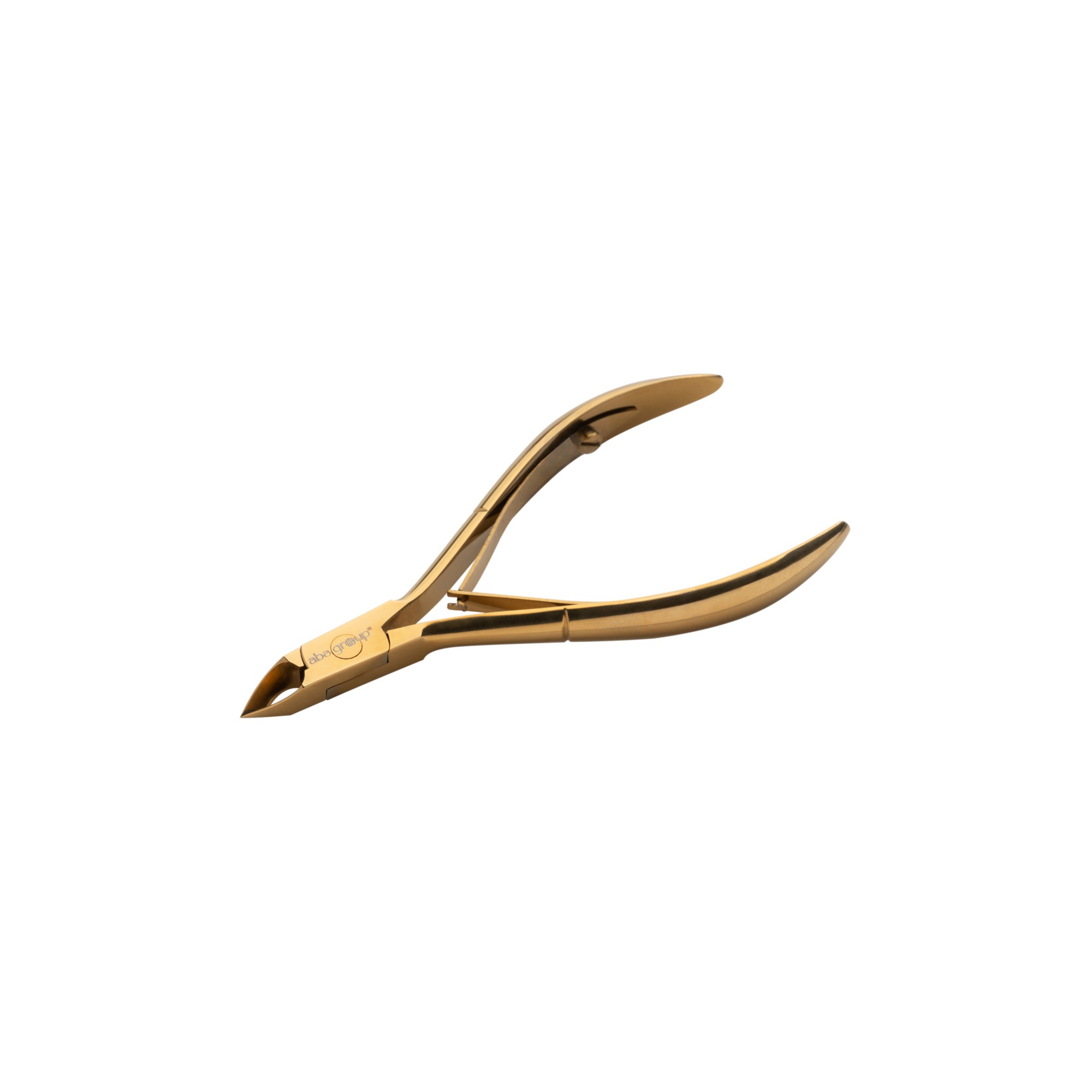 Aba Group Cążki do skórek - dwusprężynowe, złote, 4mm (1127)