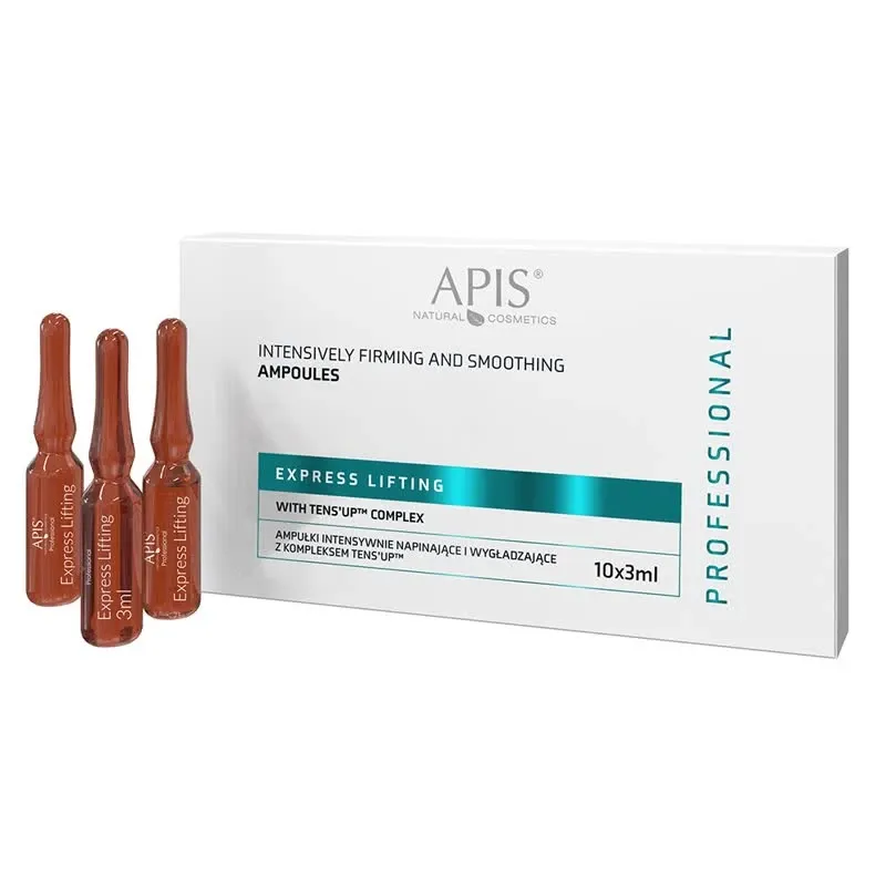 APIS EXPRESS LIFTING - Ampułki intensywnie napinające i wygładzające z kompleksem TENS’UP™ / 10 szt x 3 ml 