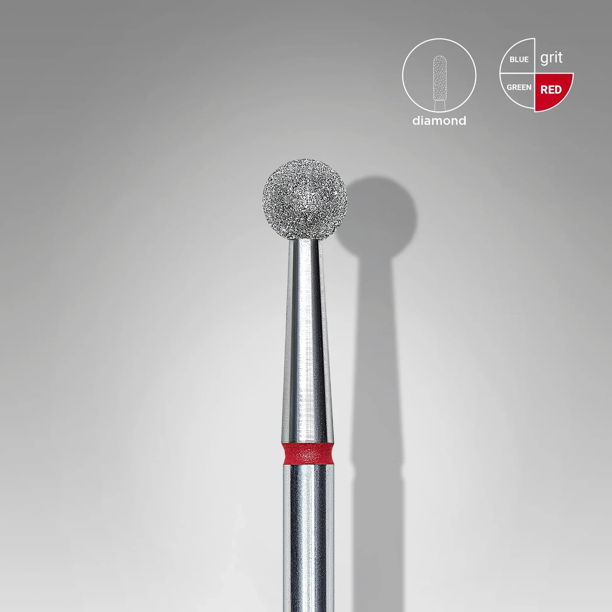  STALEKS EXPERT Freza diamentowa Kula czerwona, średnica 4 mm 