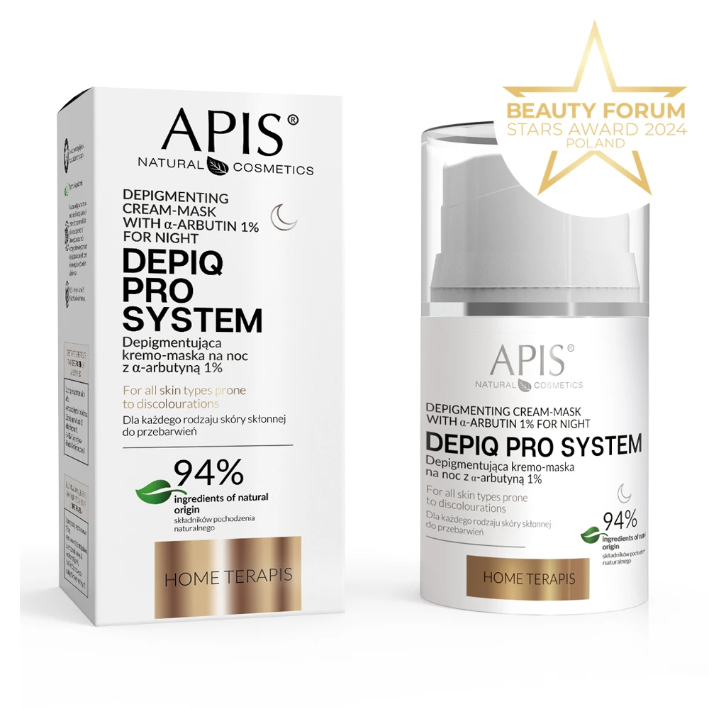 DEPIQ PRO SYSTEM, Home terApis, Depigmentująca kremo-maska na noc z α-arbutyną 1%