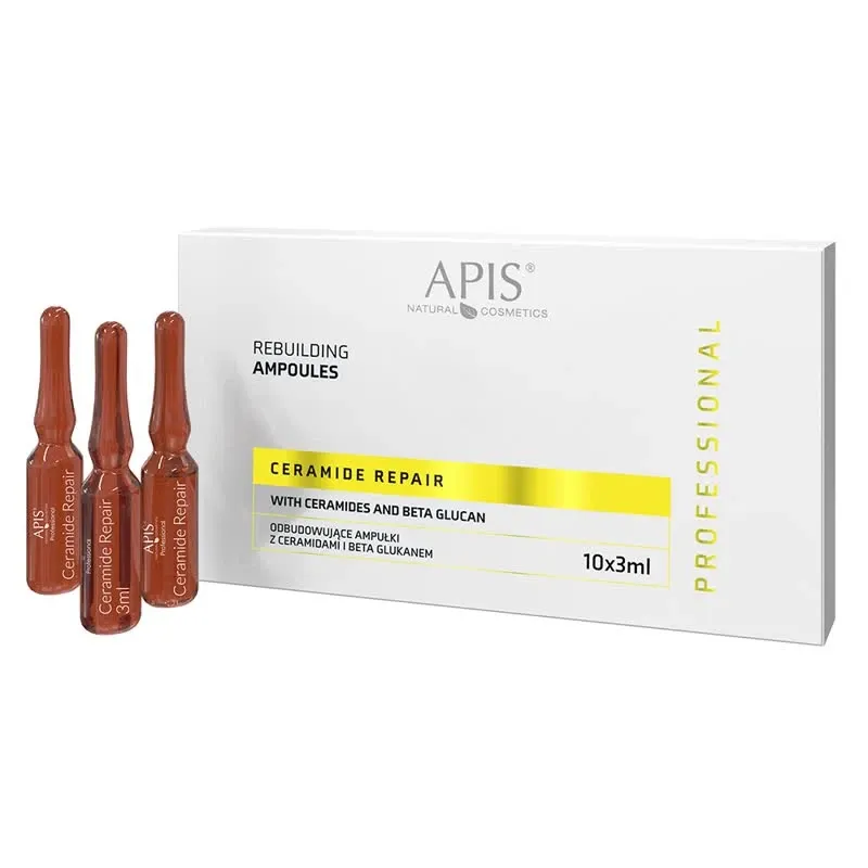 APIS CERAMIDE REPAIR - Odbudowujące ampułki z ceramidami i beta glukanem / 10 szt x 3 ml 