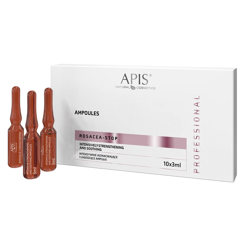 APIS ROSACEA-STOP - Intensywnie wzmacniające i łagodzące ampułki / 10 szt x 3 ml 