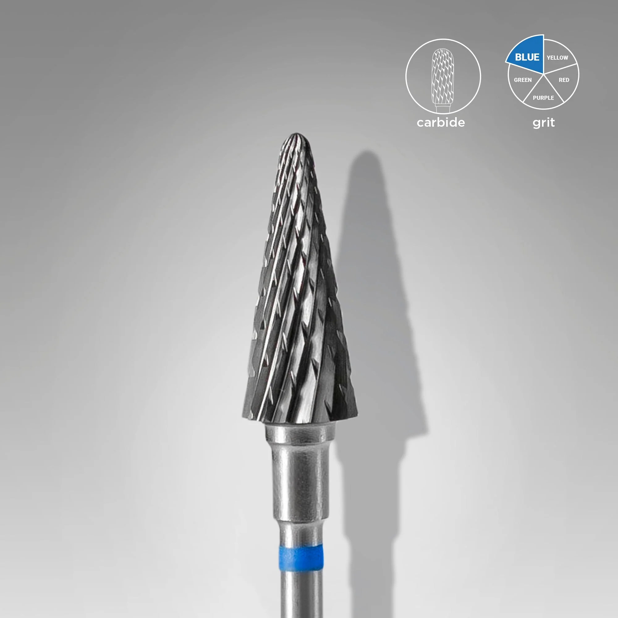 Staleks Frez z węglika spiekanego stożek niebieski EXPERT średnica 6 mm / część robocza 14 mm