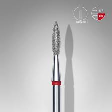 Staleks Frez Diamentowy Płomyk Ostry Czerwony EXPERT Średnica 2,1 Mm / Część Robocza 8 Mm 1 szt.