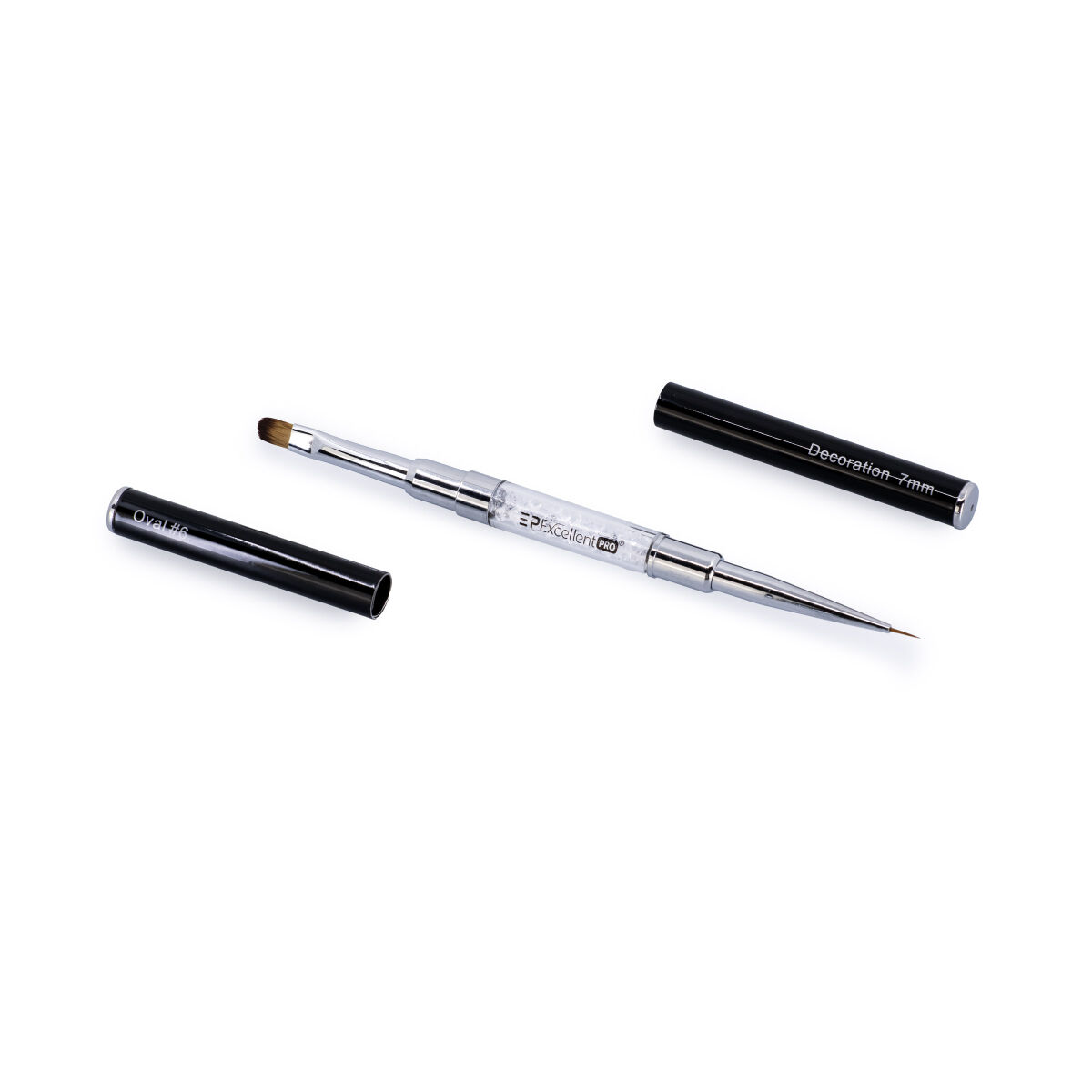 Excellent PRO Pędzelek 2in1 z cyrkoniami 4mm i 7mm