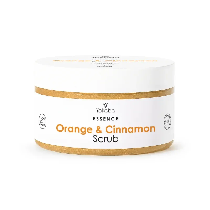 Yokaba Peeling z rozświetlającymi drobinkami Orange&Cinnamon 250g