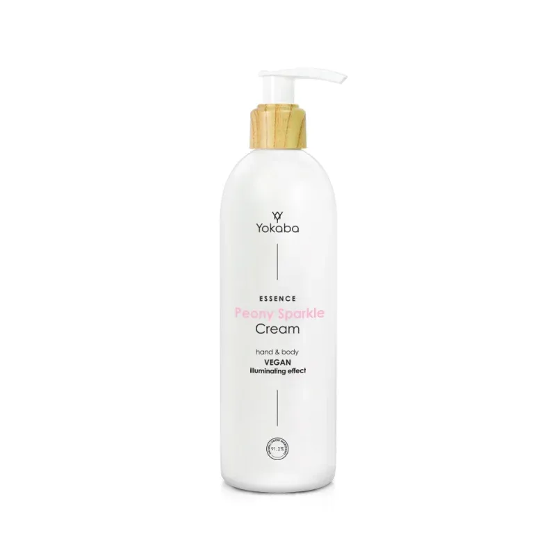  Peony Sparkle Hand&Body Cream Vegan Illuminating Effect Essence Yokaba 230 ml 