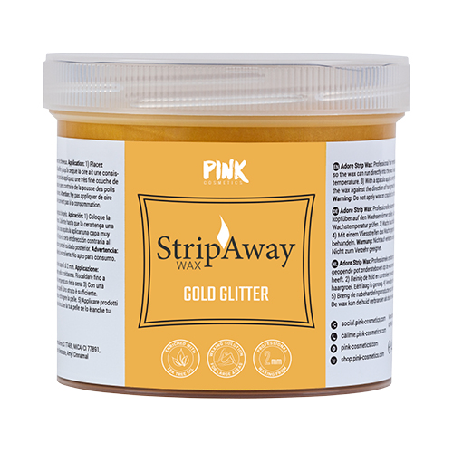 Strip Away Wax Gold Glitter -wosk miękki z olejkiem z drzewa herbacianego 450ml