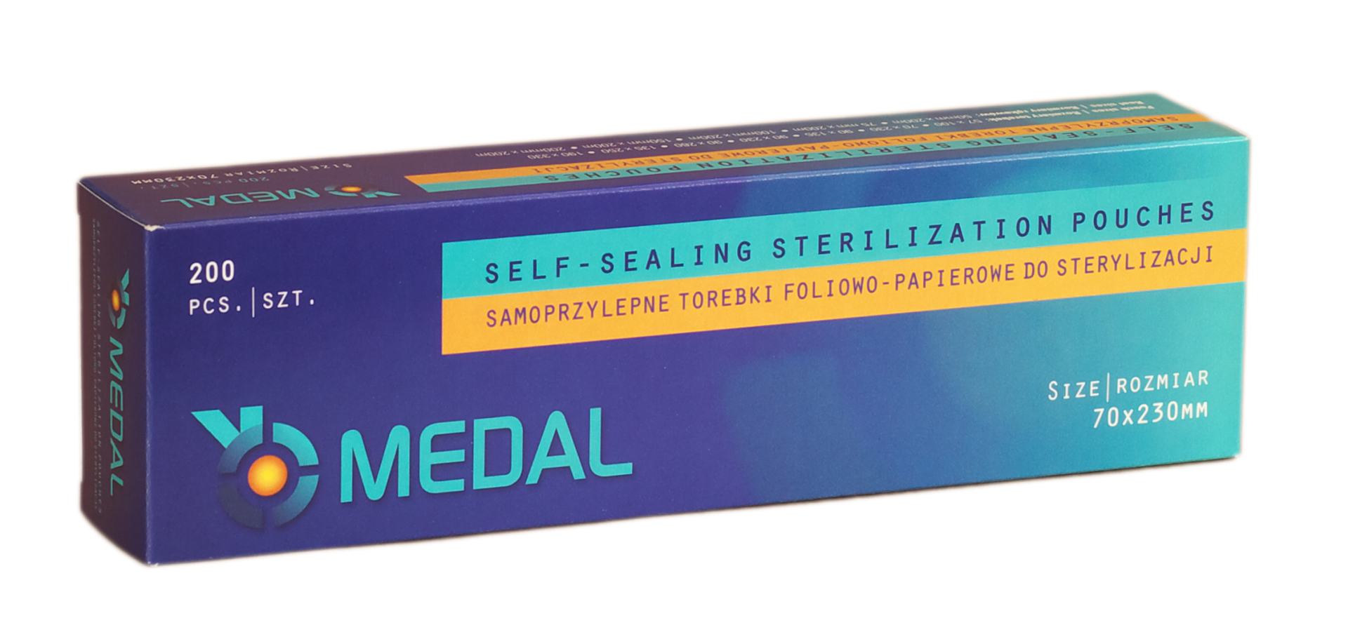 Samoprzylepne torebki foliowo-papierowe 70x230mm