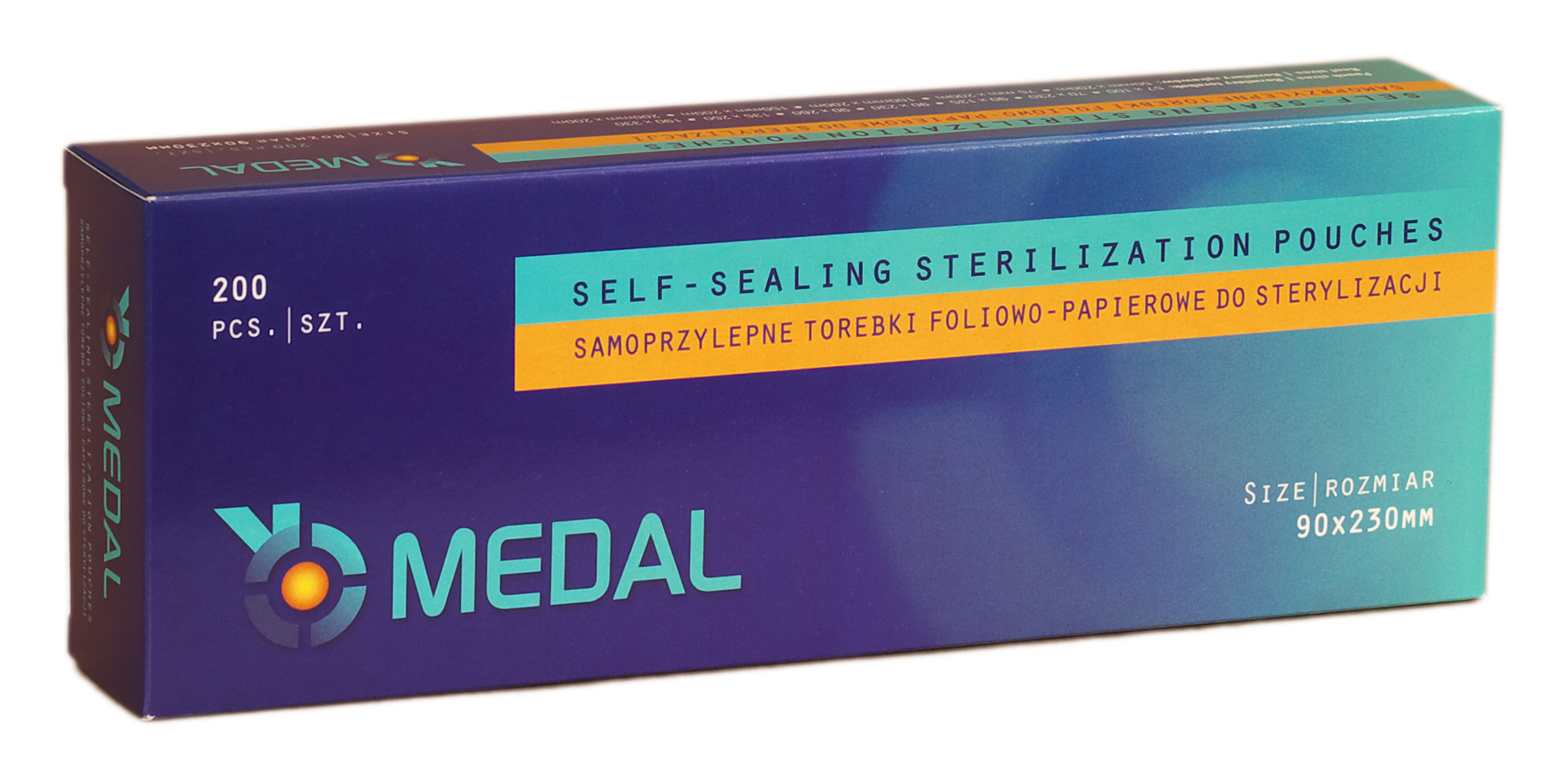 samoprzylepne torebki foliowo-papierowe do sterylizacji 90x230mm