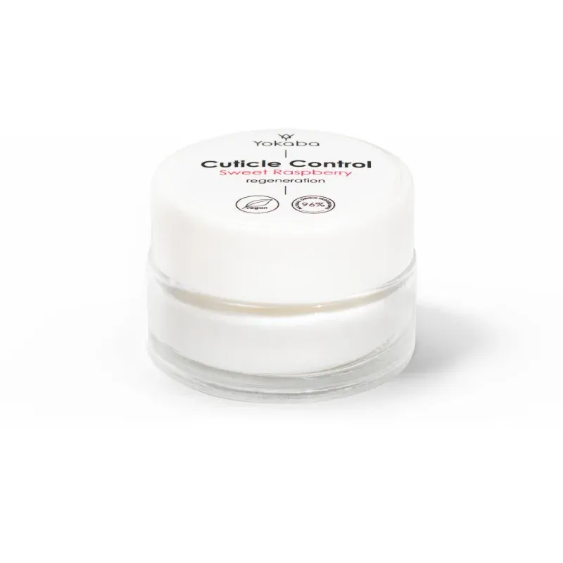  CUTICLE CONTROL o zapachu malinowym REGENERACYJNE MASEŁKO DO SKÓREK Z MASŁEM SHEA I MASŁEM KAKAOWYM 15 g 
