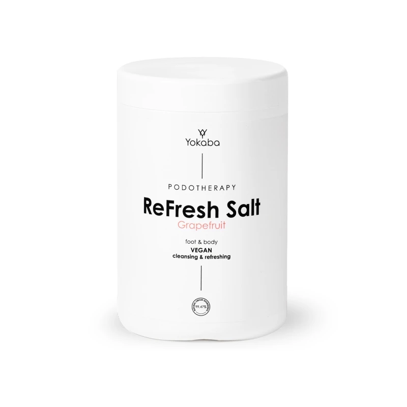 Yokaba ReFresh Salt Lime&Ginger Foot&Body Vegan softening&refreshing Podotherapy Yokaba 1000g zmiękczająca sól do kąpieli stóp  Lime&Ginger 1000g